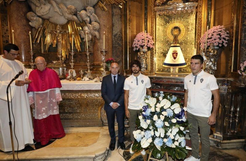 El Real Zaragoza en la Basílica del Pilar y en el Ayuntamiento de Zaragoza