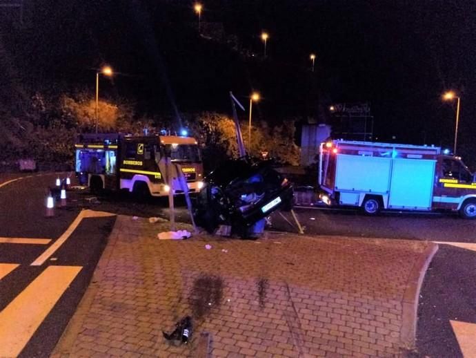 Aparatoso accidente en La Palma