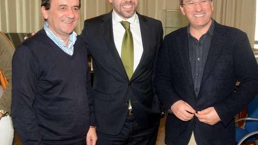 Raimundo González, Valentín García Bóveda y Xavier Vence.  // R. V.