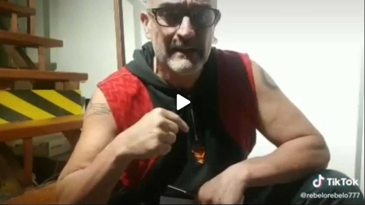 Una imagen del vídeo en el que el policía local de Alicante amenaza a Ximo Puig