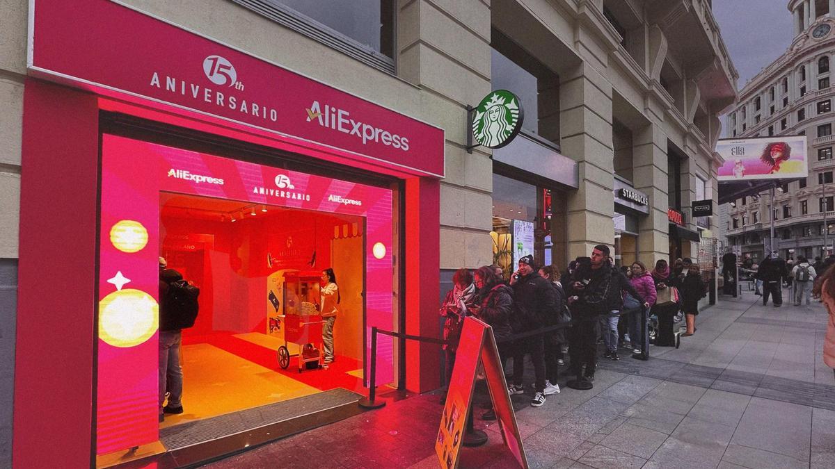AliExpress celebra su 15º aniversario con una pop-up en Gran Vía.