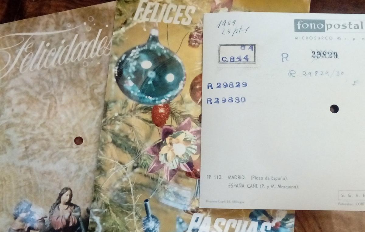 En la colección de postales sonoras de la Biblioteca Nacional hay distintos villancicos.