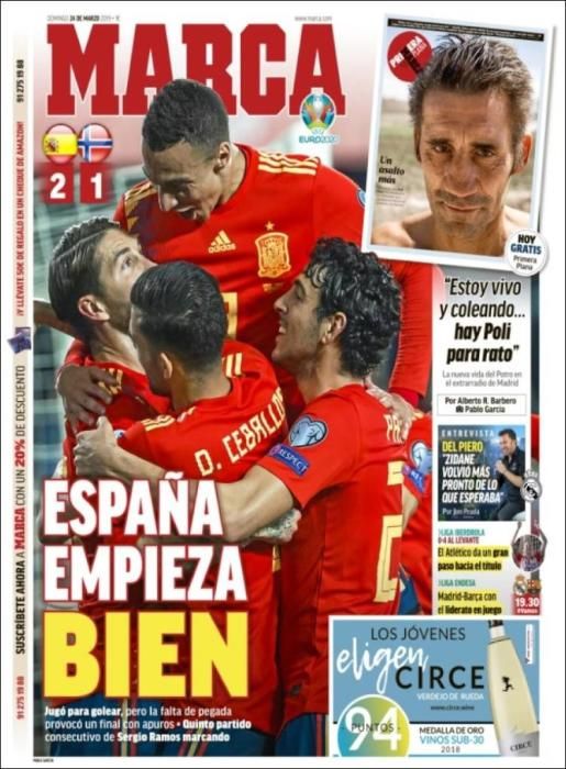 Portada MARCA domingo 24 de marzo de 2019