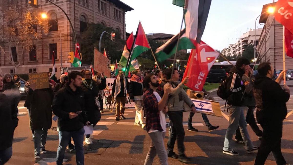 Imagen de una manifestación por Palestina en Palma.