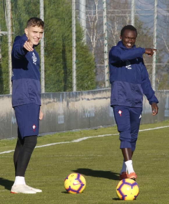 El Celta prepara en A Madroa el partido en Vallecas