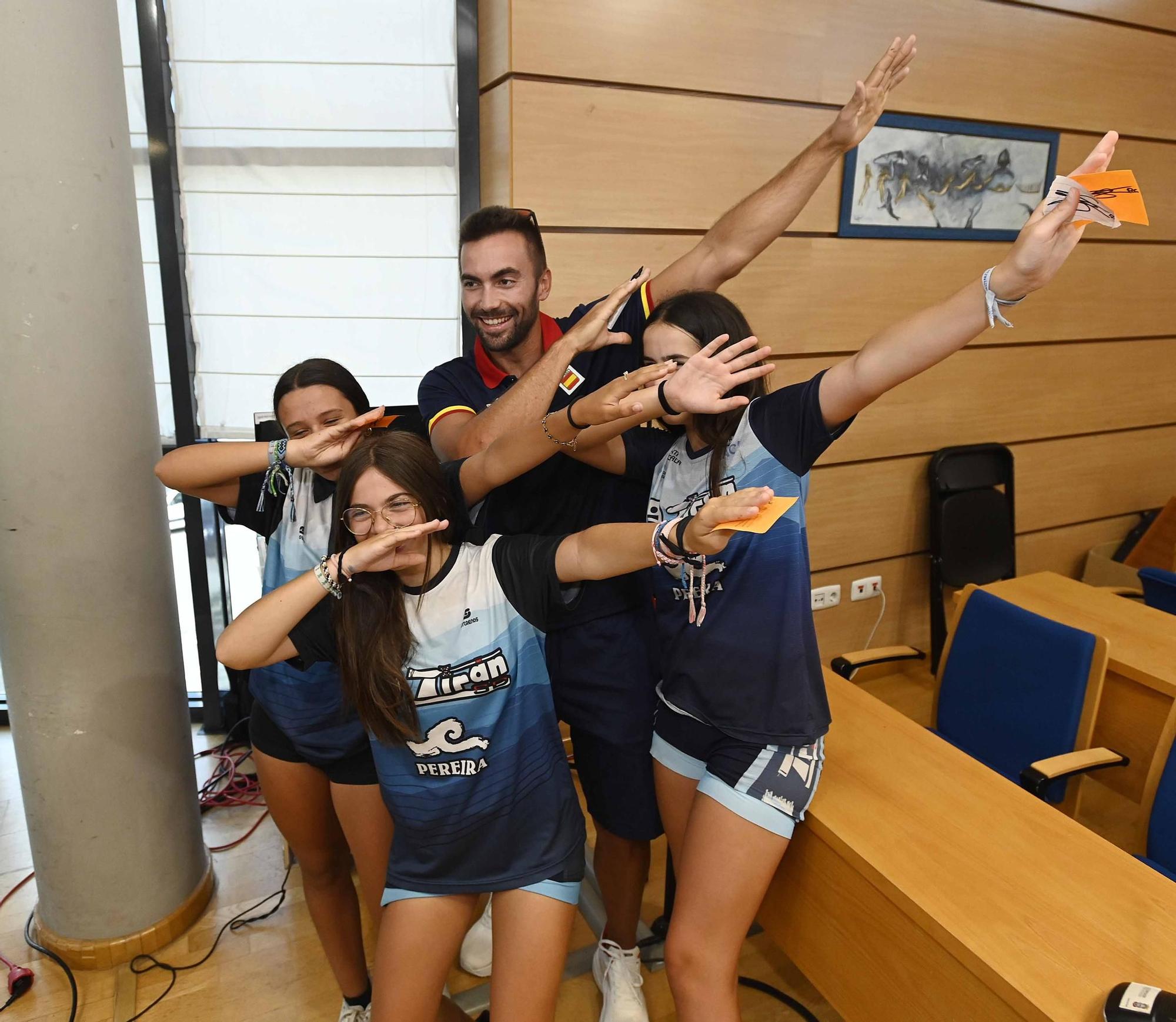 Moaña recibe entre aplausos a su olímpico Rodrigo Conde