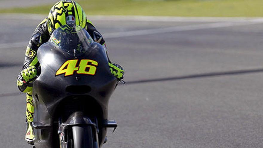 Valentino Rossi, este martes, en el circuito de Cheste