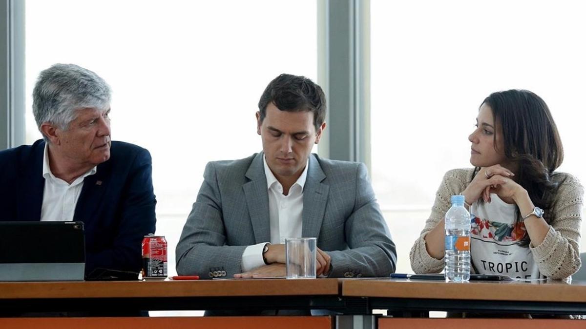 Albert Rivera, durante la reunión de la ejecutiva tras las elecciones del 26 de junio.