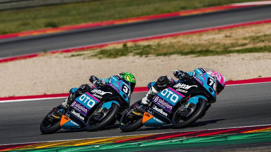 El Aspar Team Júnior, a milésimas del podio en Aragón