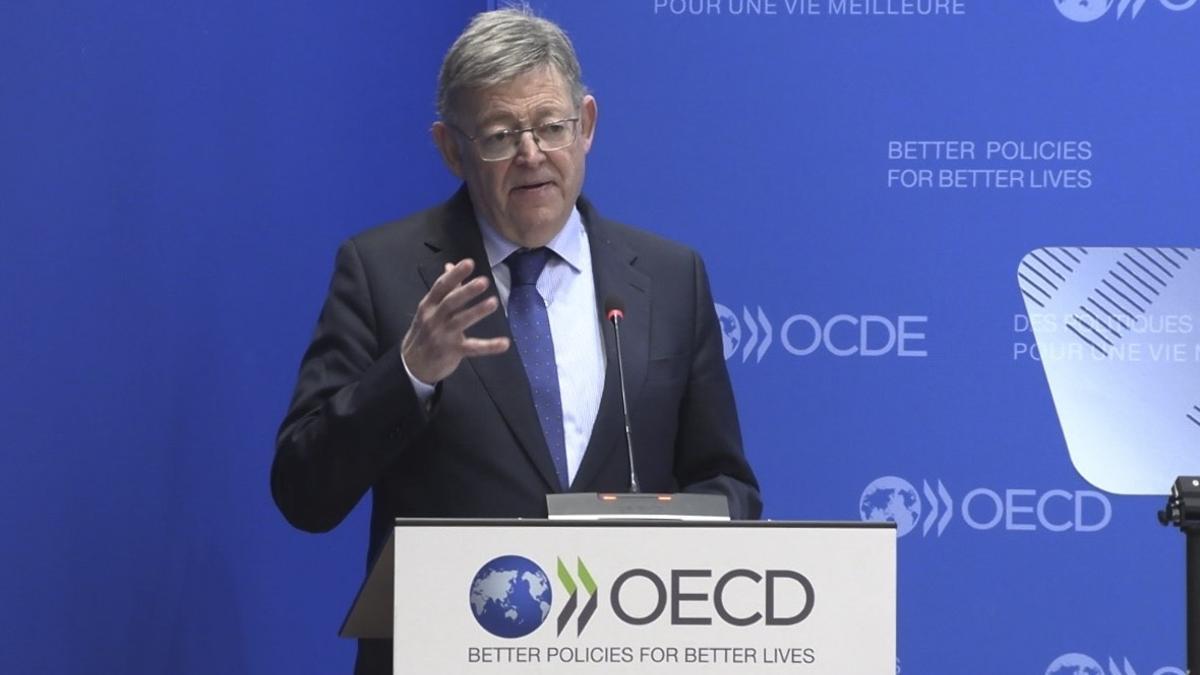 Ximo Puig, en un acto como embajador de la OCDE.