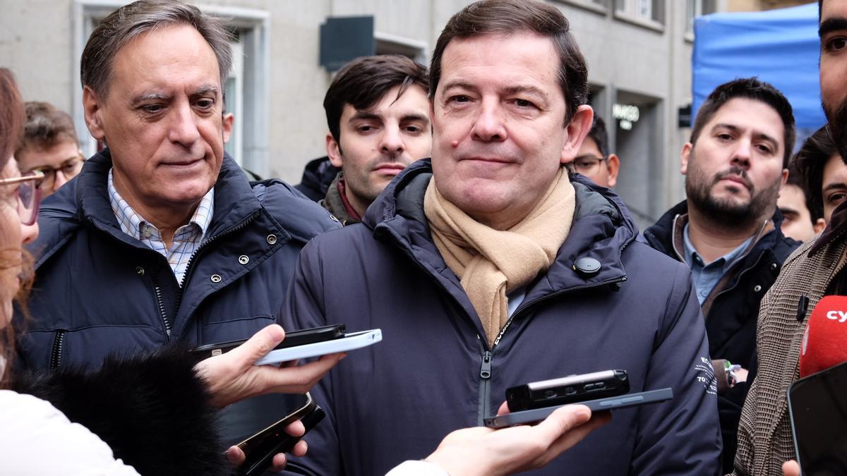 El presidente de la Junta y líder de los populares de Castilla y León,Alfonso Fernández Mañueco, en Salamanca.