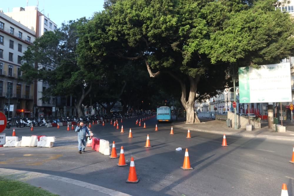 Corte de tráfico en la Alameda y el Parque.