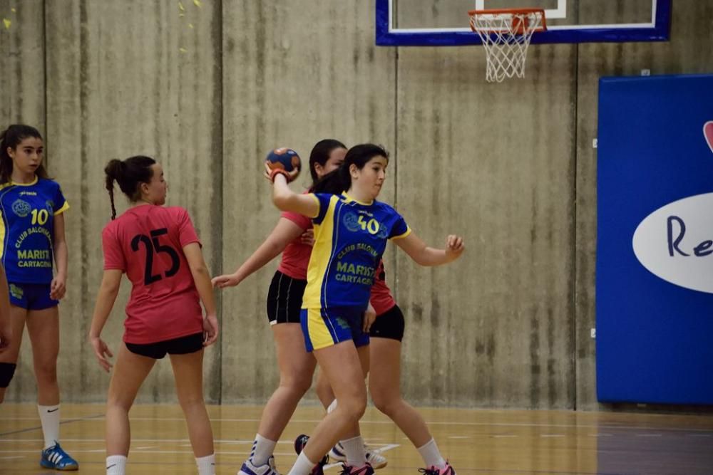 Balonmano: el Maristas Cartagena, campeón regional infantil femenino