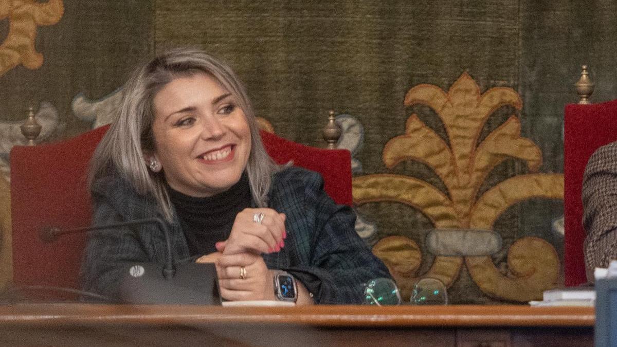La vicealcaldesa, Mari Carmen Sánchez, durante un pleno