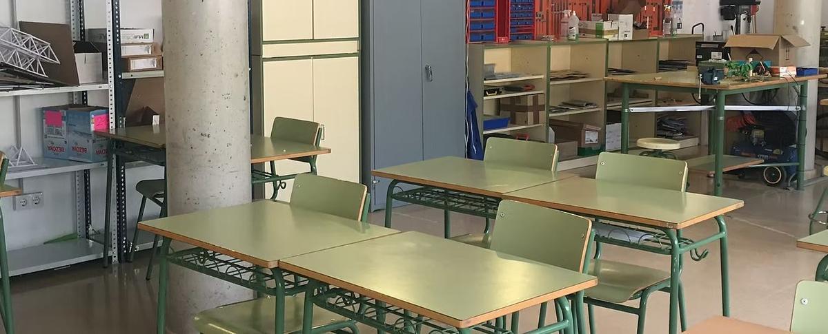 Un aula del instituto de Esporles