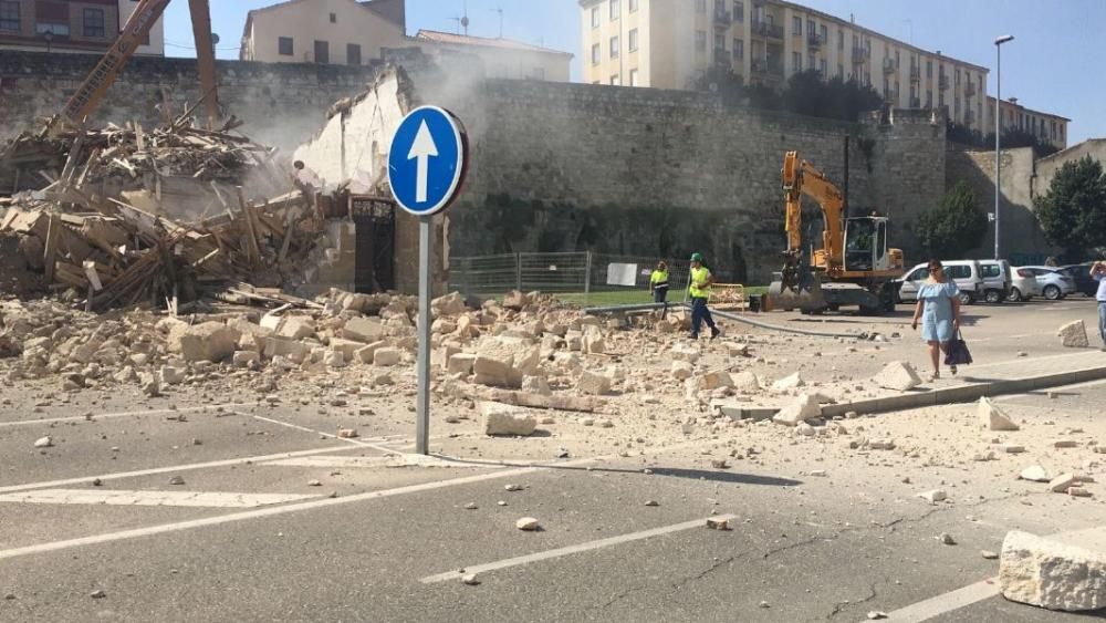 Derribo para liberar la muralla en Zamora