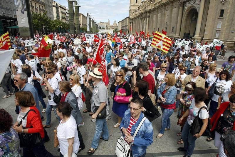 Fotogalería:  Manifestación en favor de los trabajadores de limpieza