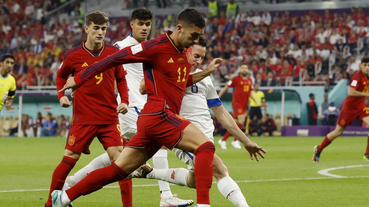 Ferran Torres, en el España - Costa Rica.