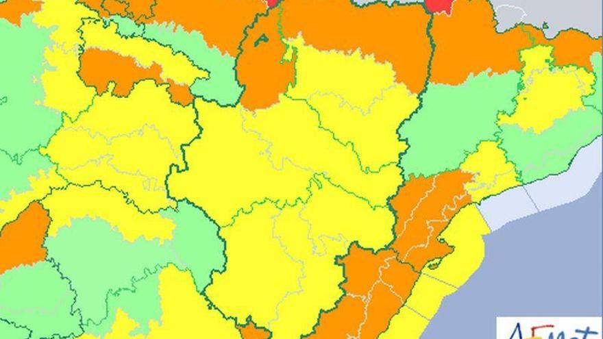 Todo Aragón en alerta amarilla y en algunas zonas naranja por viento y nieve