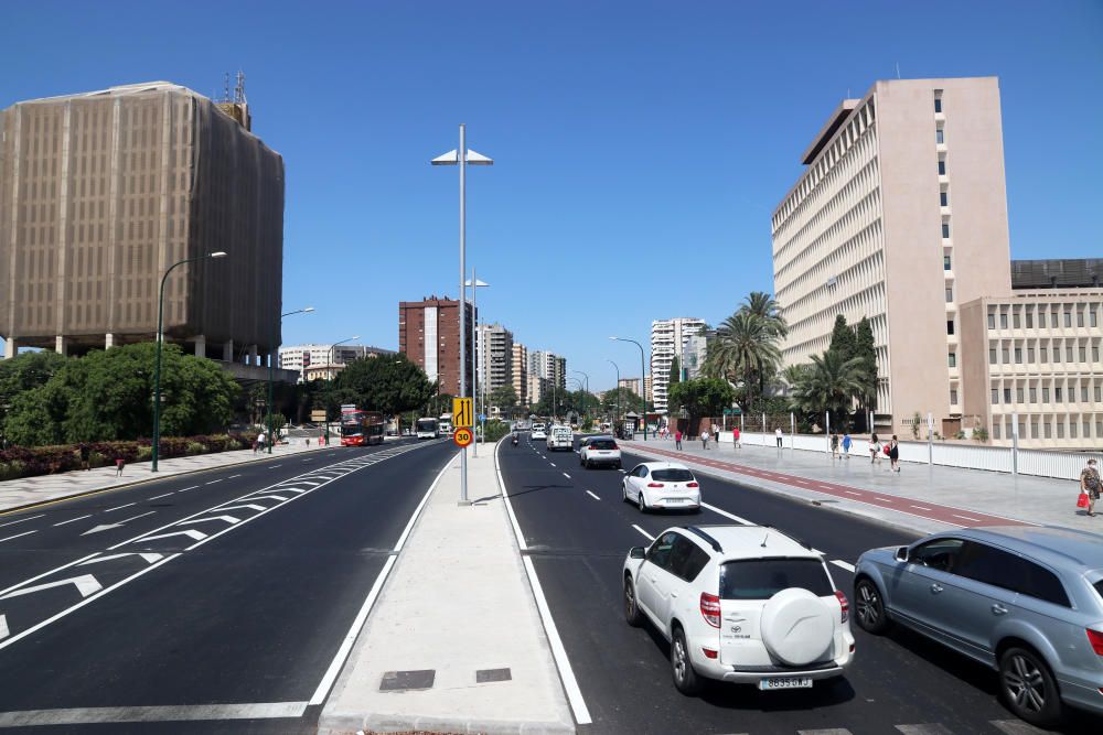 La avenida de Andalucía queda libre de las obras del metro de Málaga tras diez años.