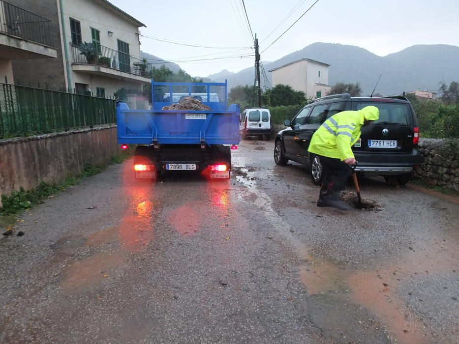 Récord histórico de lluvias en Sóller: 191 litros por metro cuadrado en 12 horas