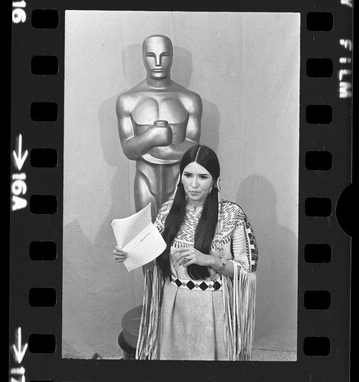Sacheen Littlefeather en los Premios Oscars 1973