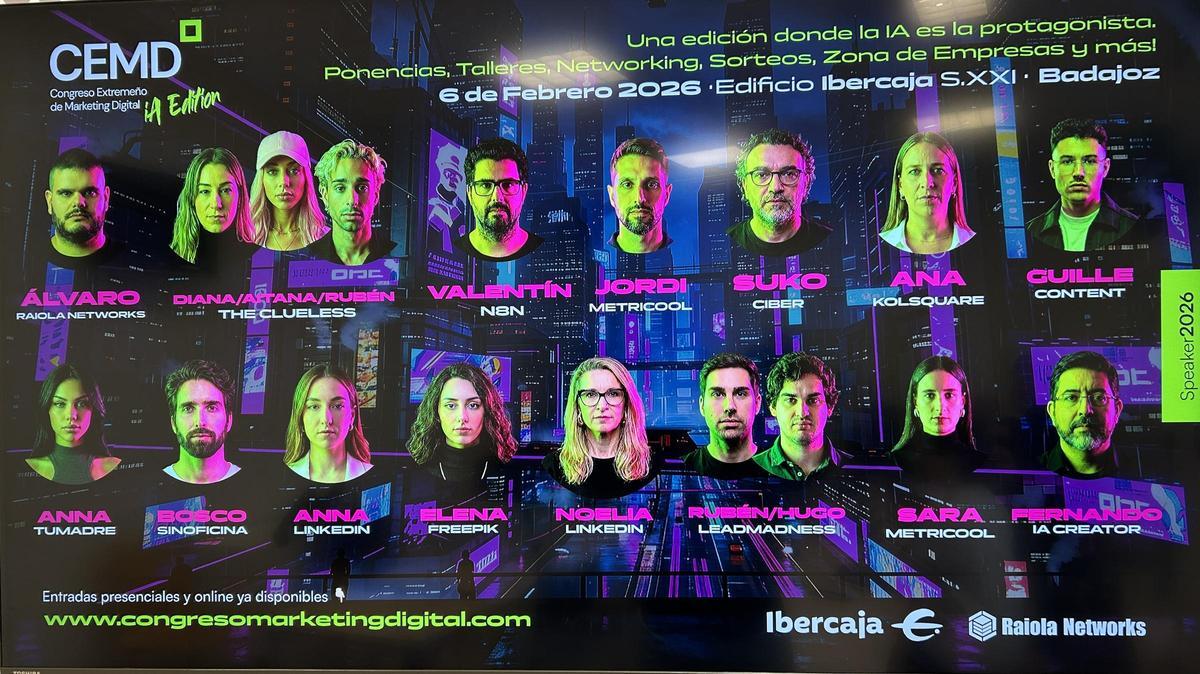 Cartel con los participantes.