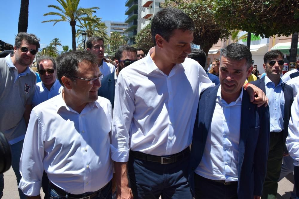 El candidato socialista ha visitado las localidades de Marbella, Benalmádena y ha dado un mitin en la capital