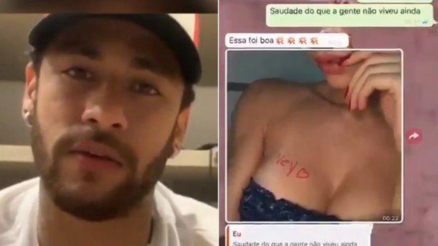 Neymar divulga los mensajes íntimos de la mujer que lo acusa de violarla