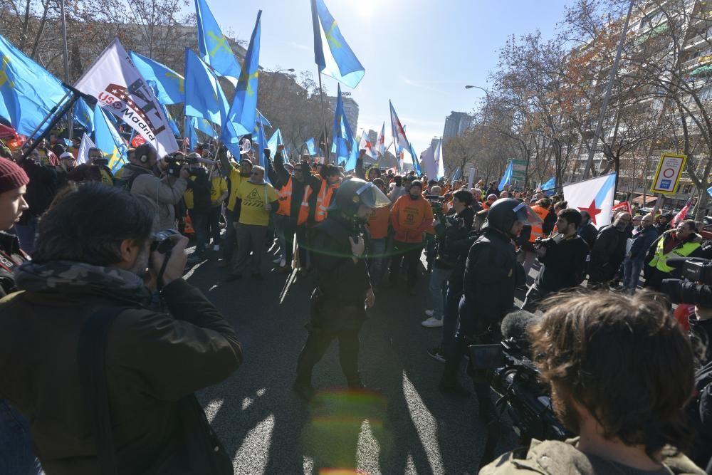 Manifestación de trabajadores de Alcoa en Madrid