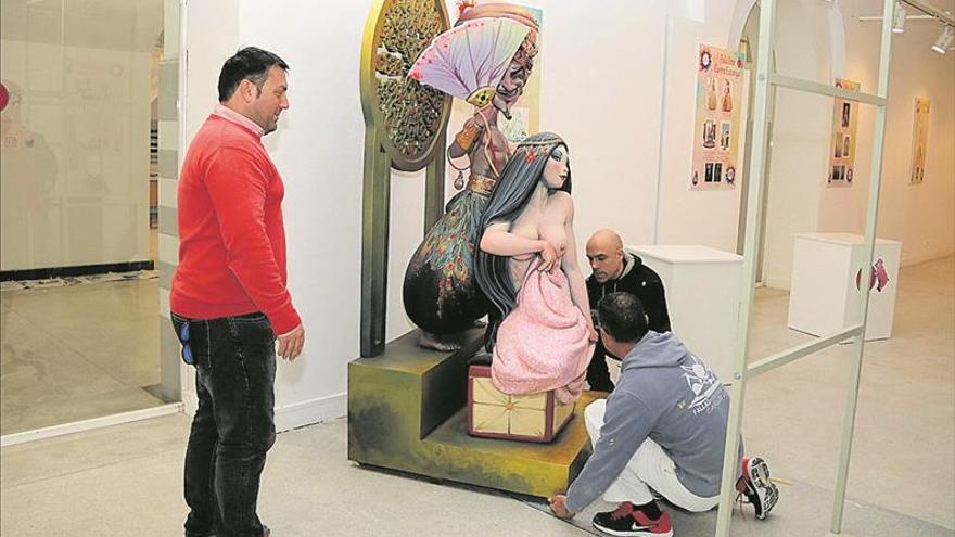 Las primeras escenas de las fallas ven la luz en la Exposició del Ninot en Burriana