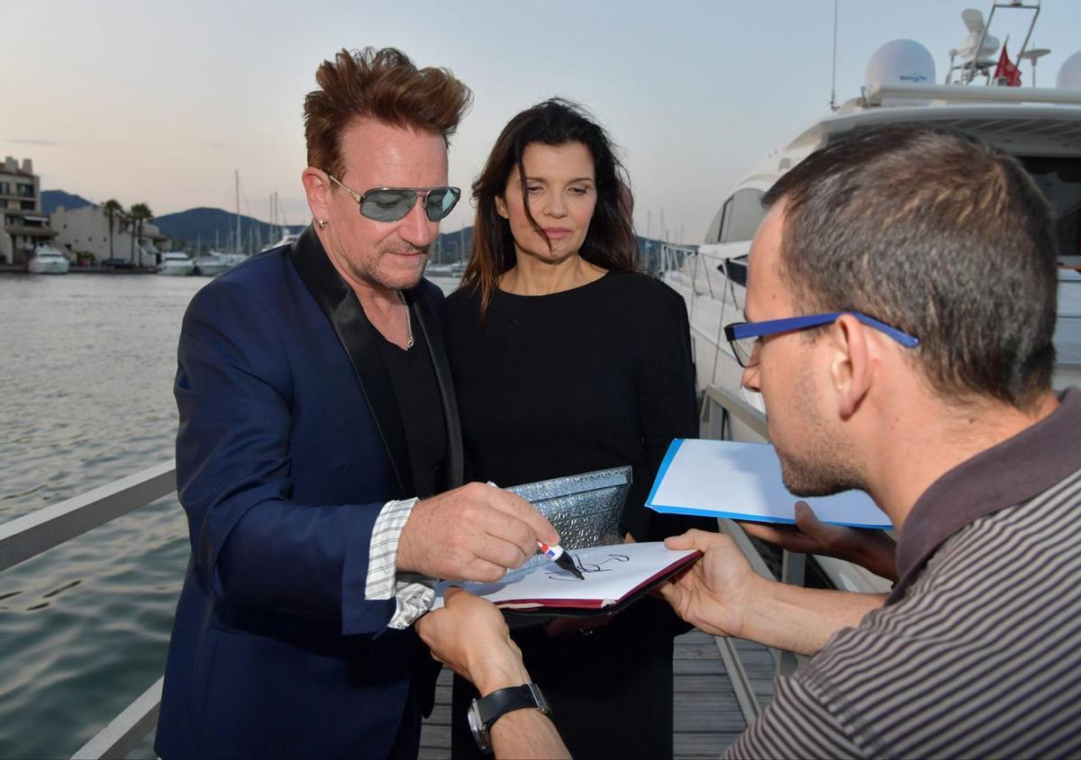 Fiesta Leonardo Dicaprio en Saint-Tropez: Bono y su mujer Ali Hewson