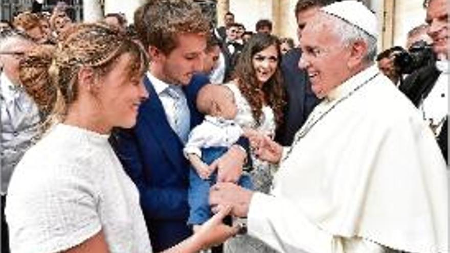 El Papa, durant l&#039;audiència general celebrada a la plaça de Sant Pere.