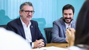 El alcalde de Sant Cugat, Josep Maria Vallès, junto al teniente de alcalde, Bernat Picornell