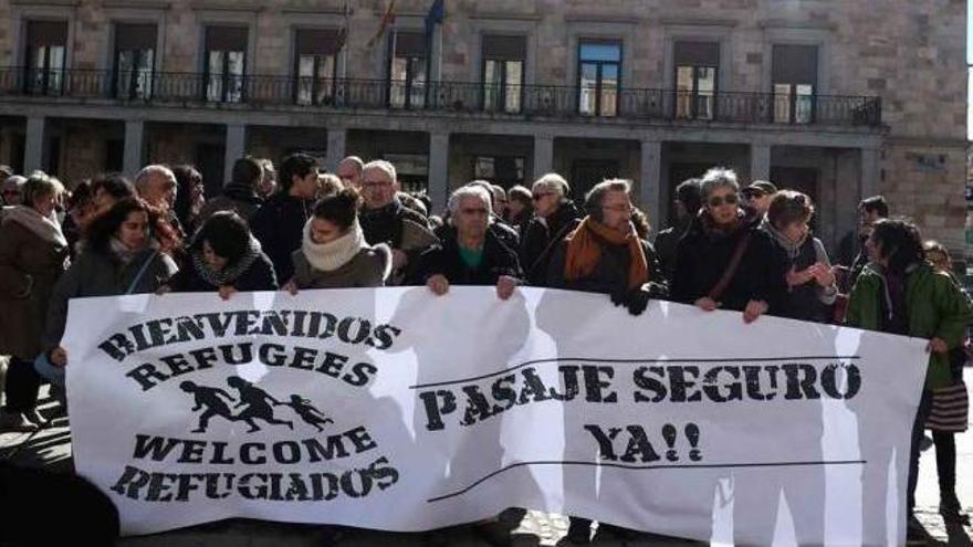 Participantes en la manifestación.