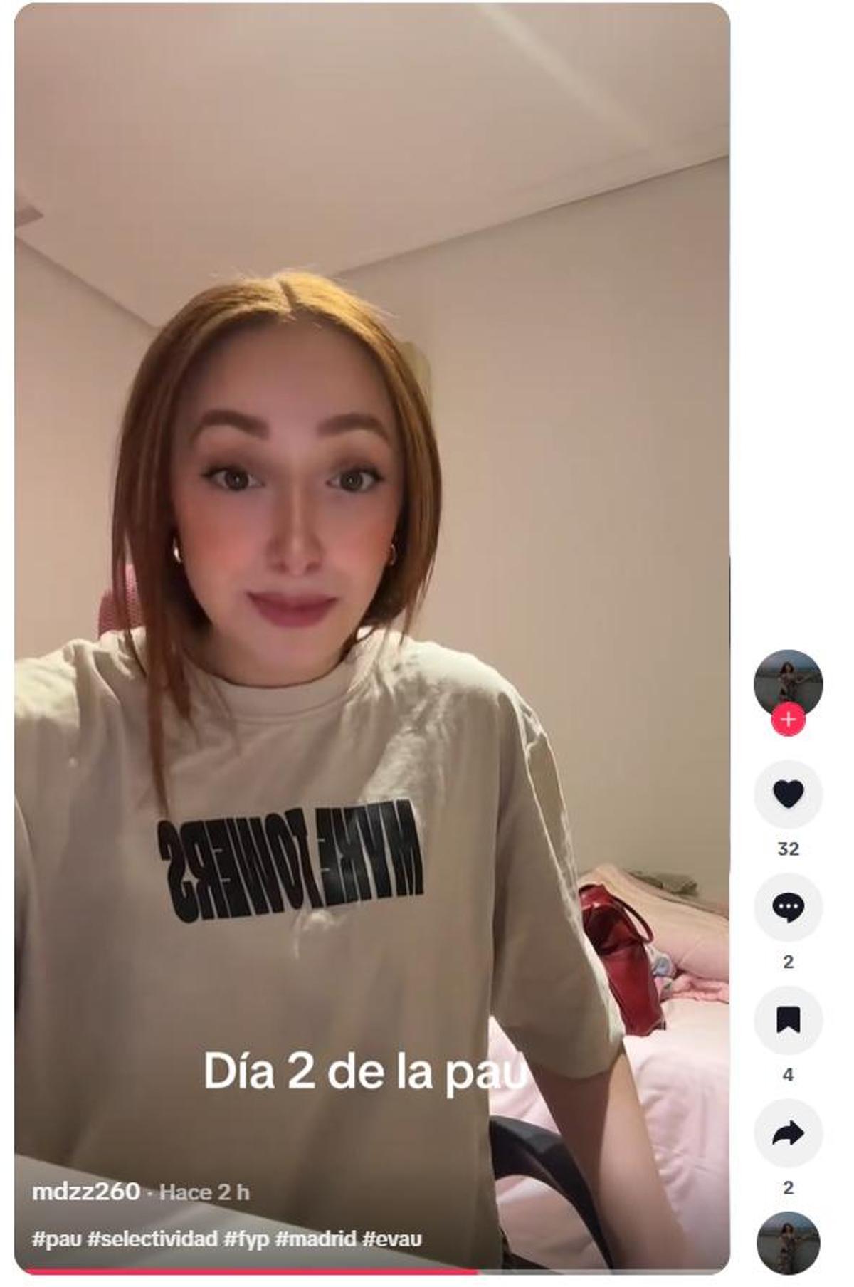 La estudiante compartía sus primeras reacciones a través de sus redes sociales