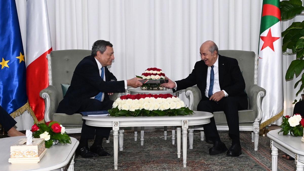 Italian Prime Minister Mario Draghi visits Algeria