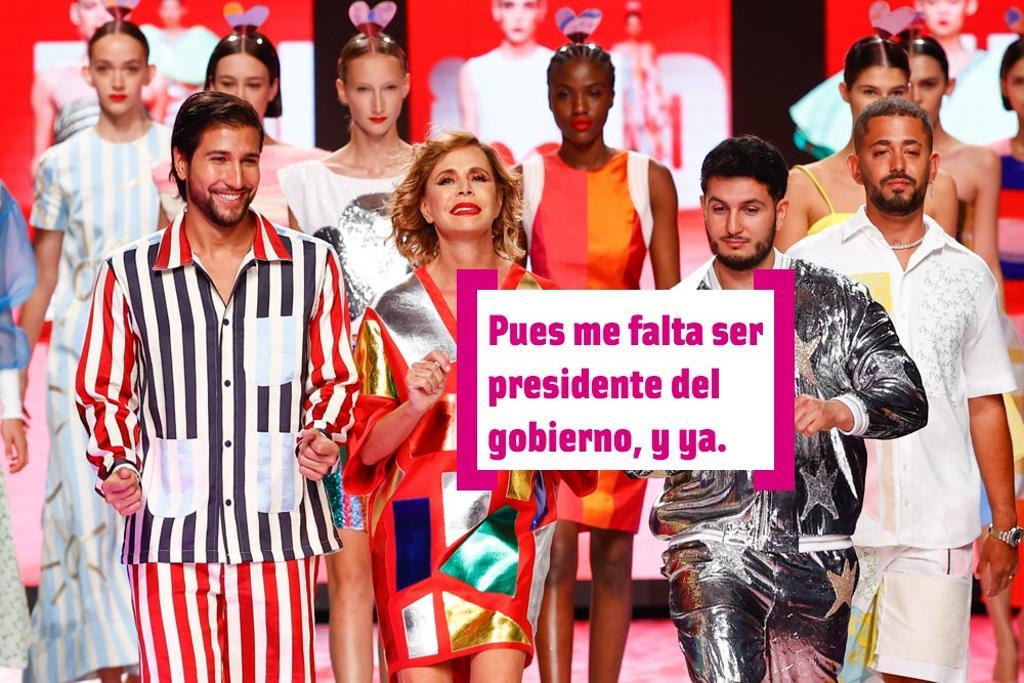 Omar Montes y Gianmarco Onestini en el desfile de Ágatha Ruiz de la Prada