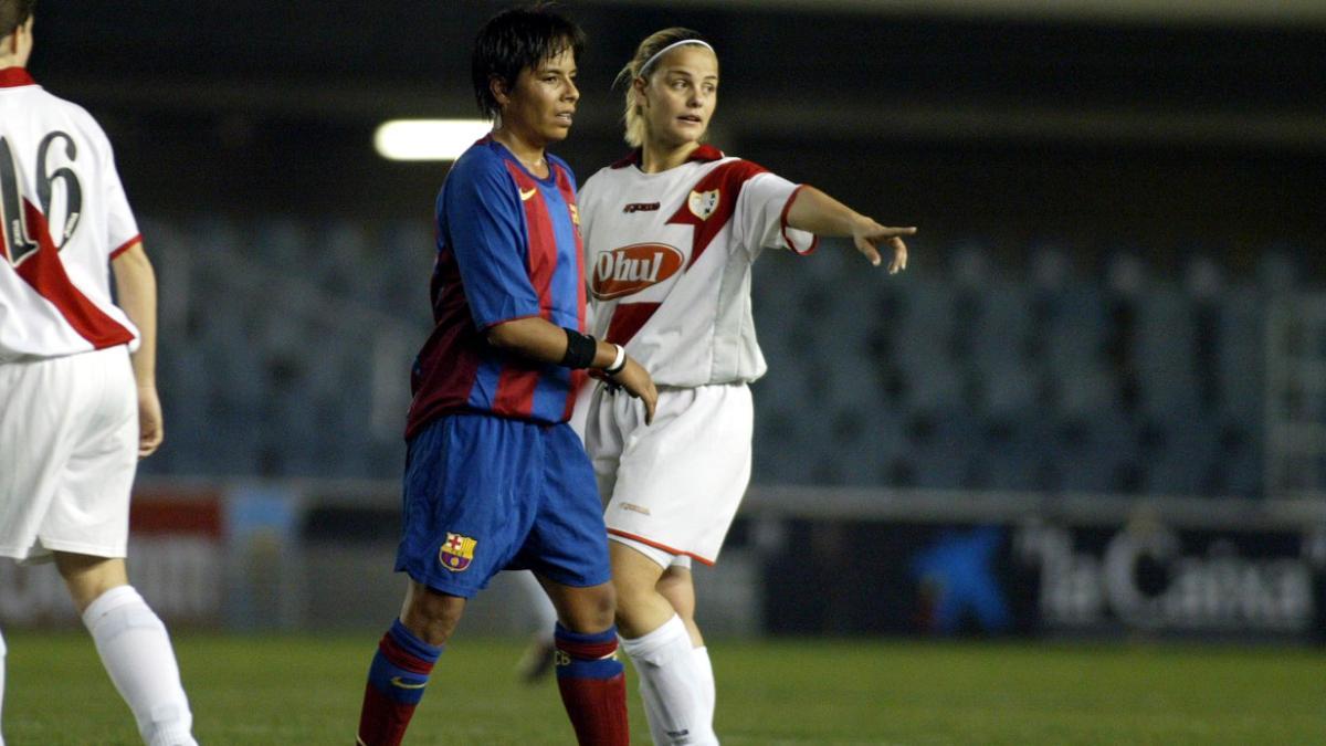 Milene Domingues durante un partido ante el Barça Femenino