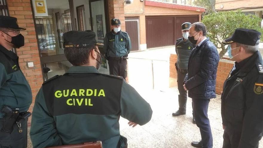 Ángel Blanco, durante una visita a la Guardia Civil