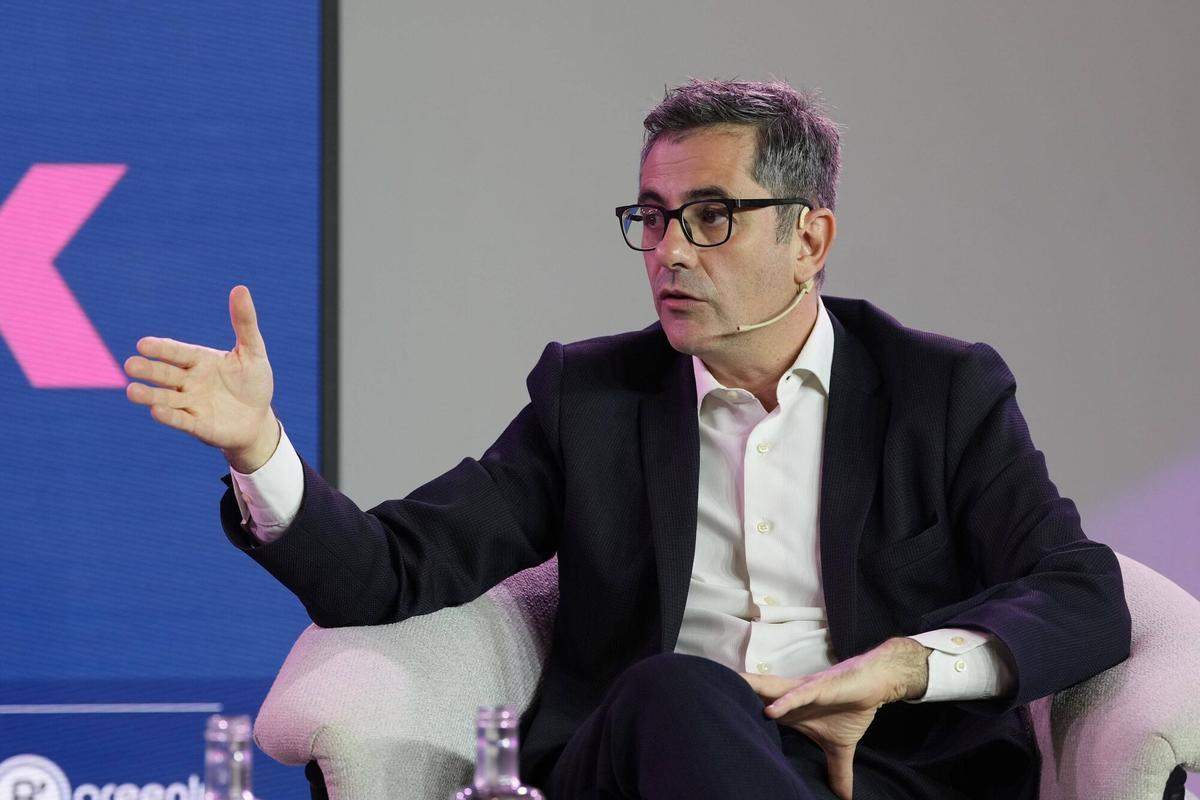 El ministro de Presidencia y Justicia, Félix Bolaños, el pasado jueves durante su participación en el Afterwork  de EL PERIÓDICO.