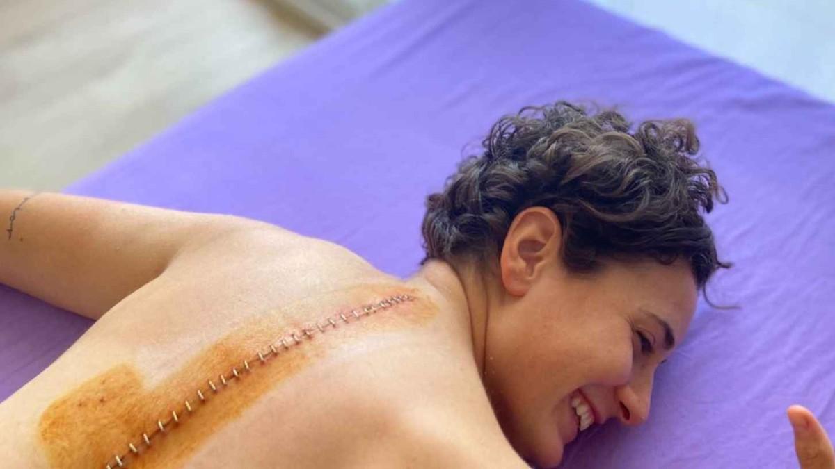 Ana Carrasco, tras su operación de espalda