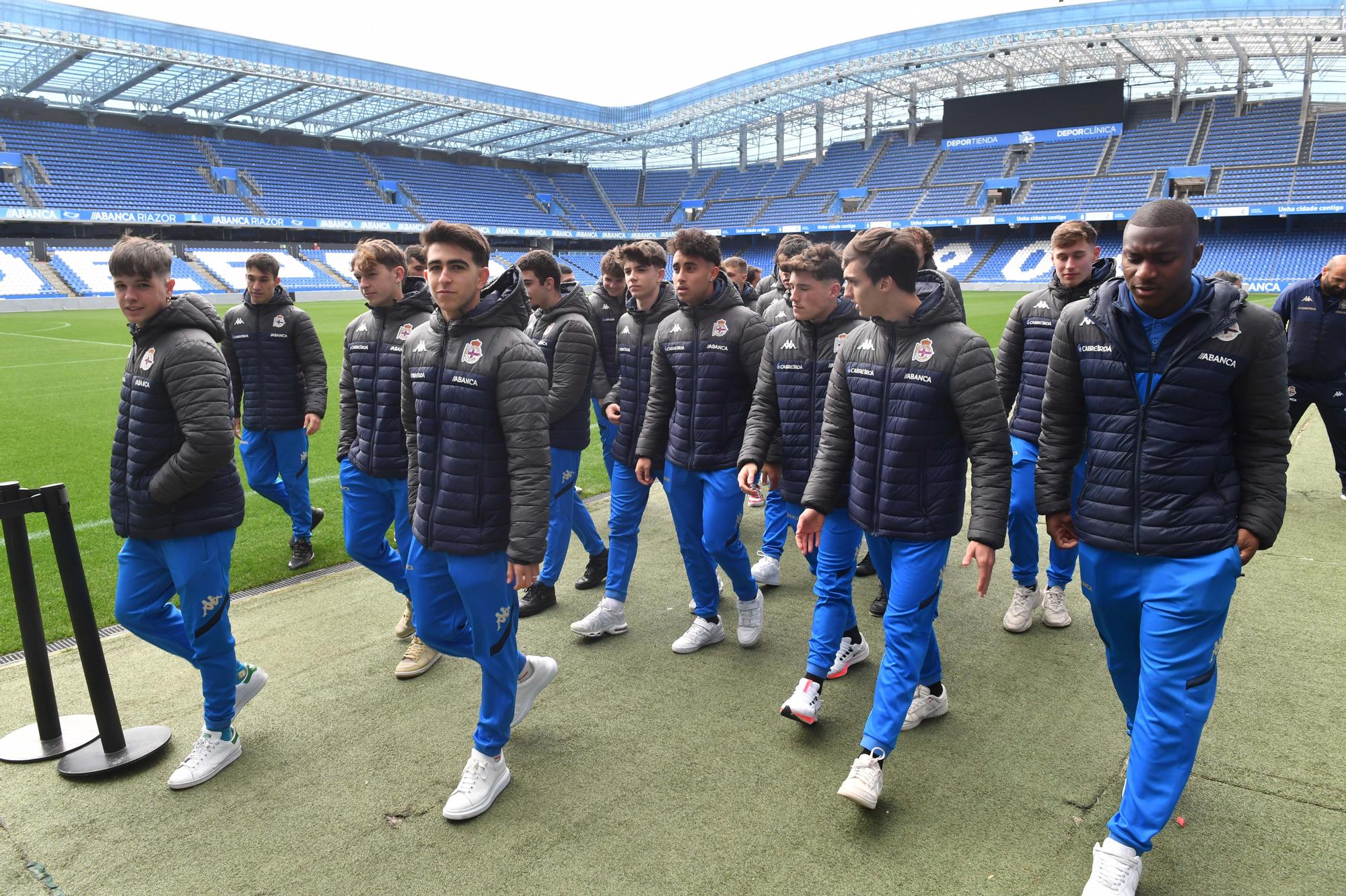 Los juveniles de Manuel Pablo, en Riazor