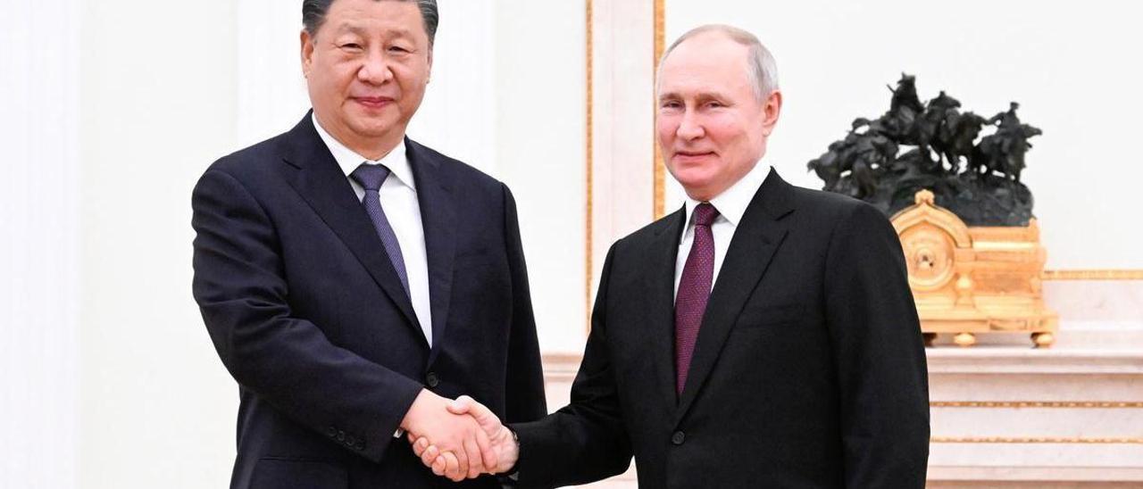 Xi Jinping y Valdimir Putin durante su encuentro.