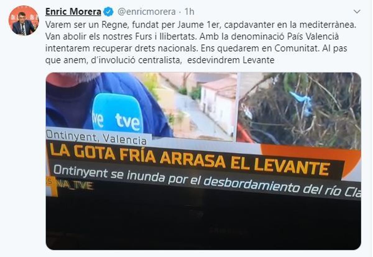 Las preocupaciones de Enric Morera mientras el Segura se desborda en la Vega Baja