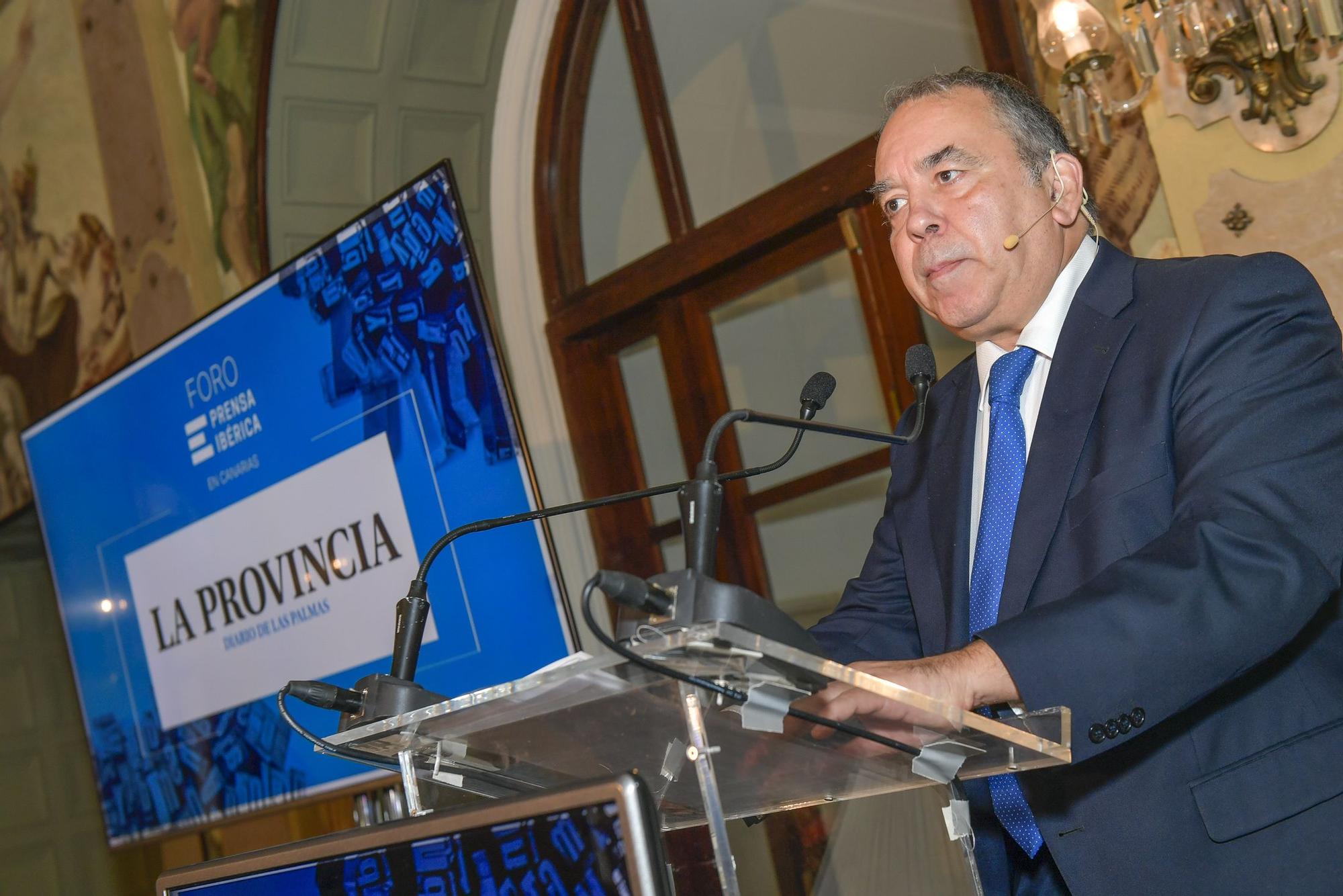 Román Rodríguez interviene en el Foro Prensa Ibérica con la conferencia 'Capaces de un futuro mejor'