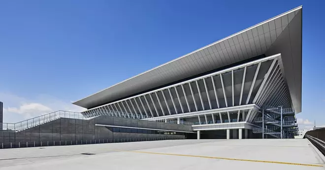 Tokyo Aquatics Centre, desde el exterior.jpg