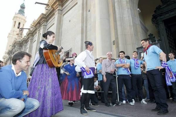 Imágenes de la celebración de la permanencia en el Pilar