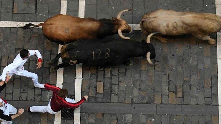 Emocionante y vistoso encierro con toros de Núñez del Cuvillo