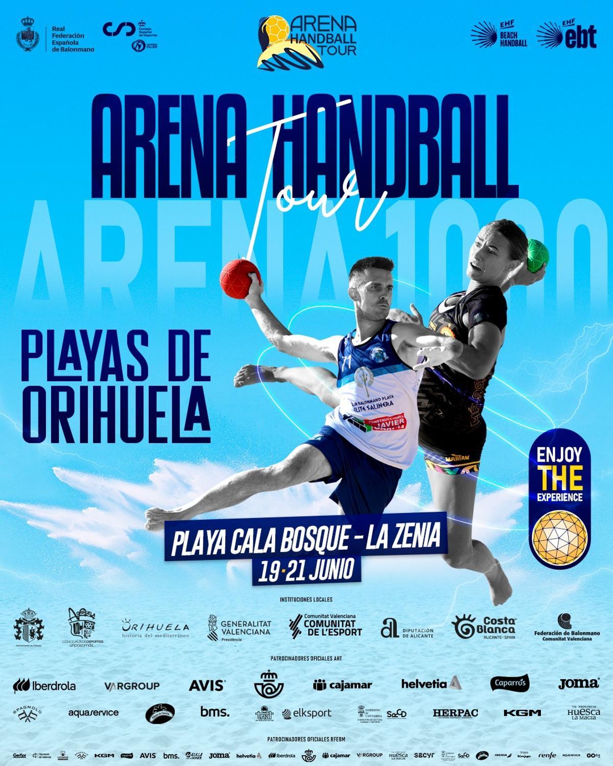 Cartel del Arena 1000 de Playas de Orihuela.